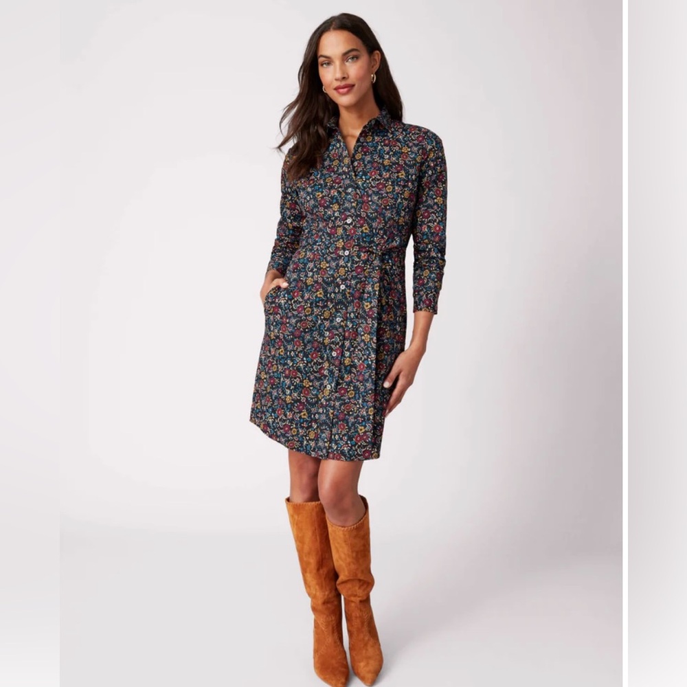 UNTUKIT Stretch Cotton Sydney Shirtdress Size 4